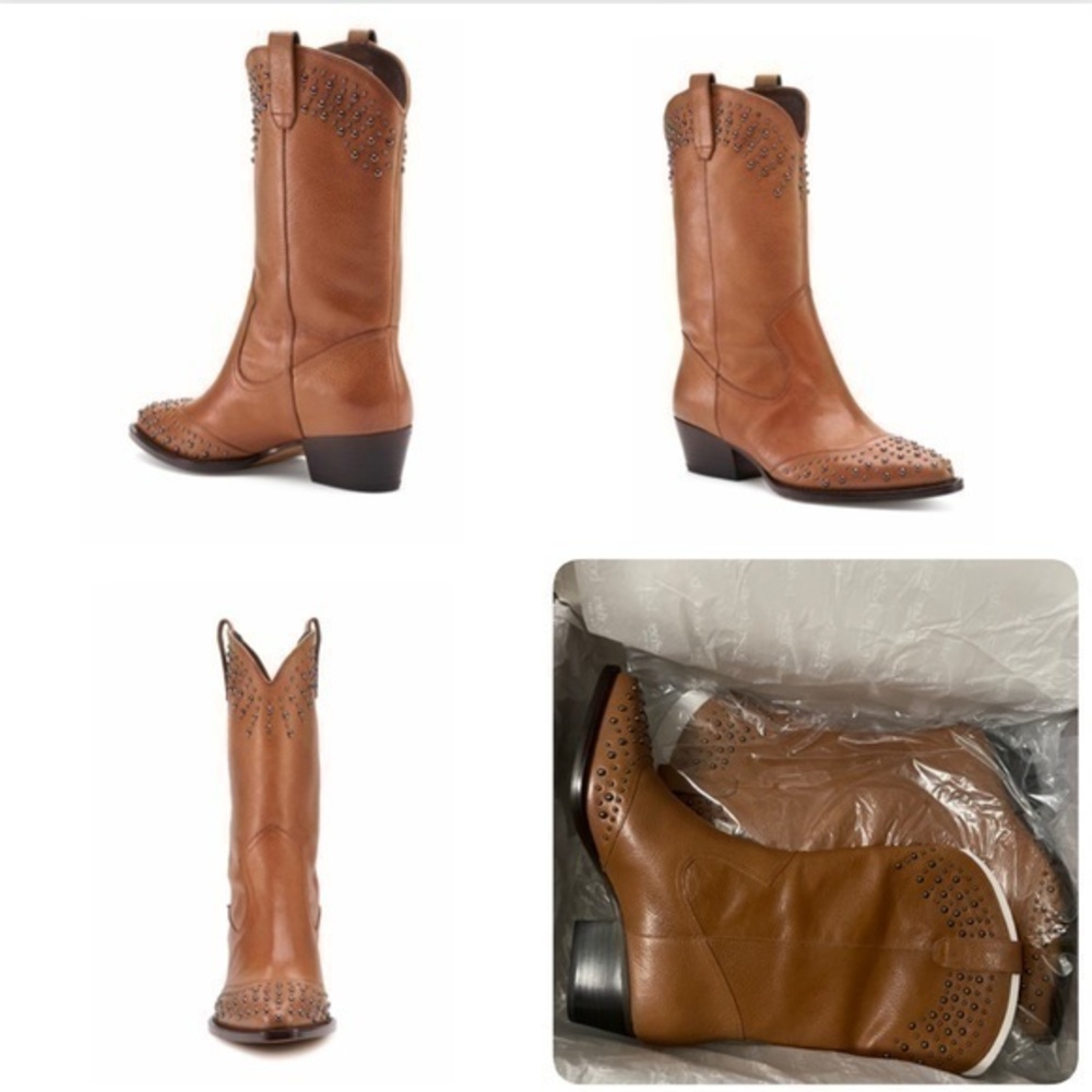 New Brown leather boots RJ